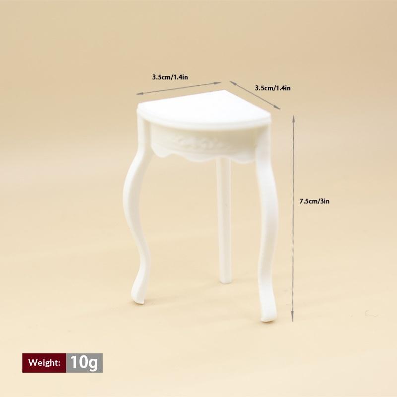 1Pcs Doll House Accessories 1:12 Dollhouse Miniature Retro Small Edge Several Mini Tea Table Furniture Home Model Decor Toy