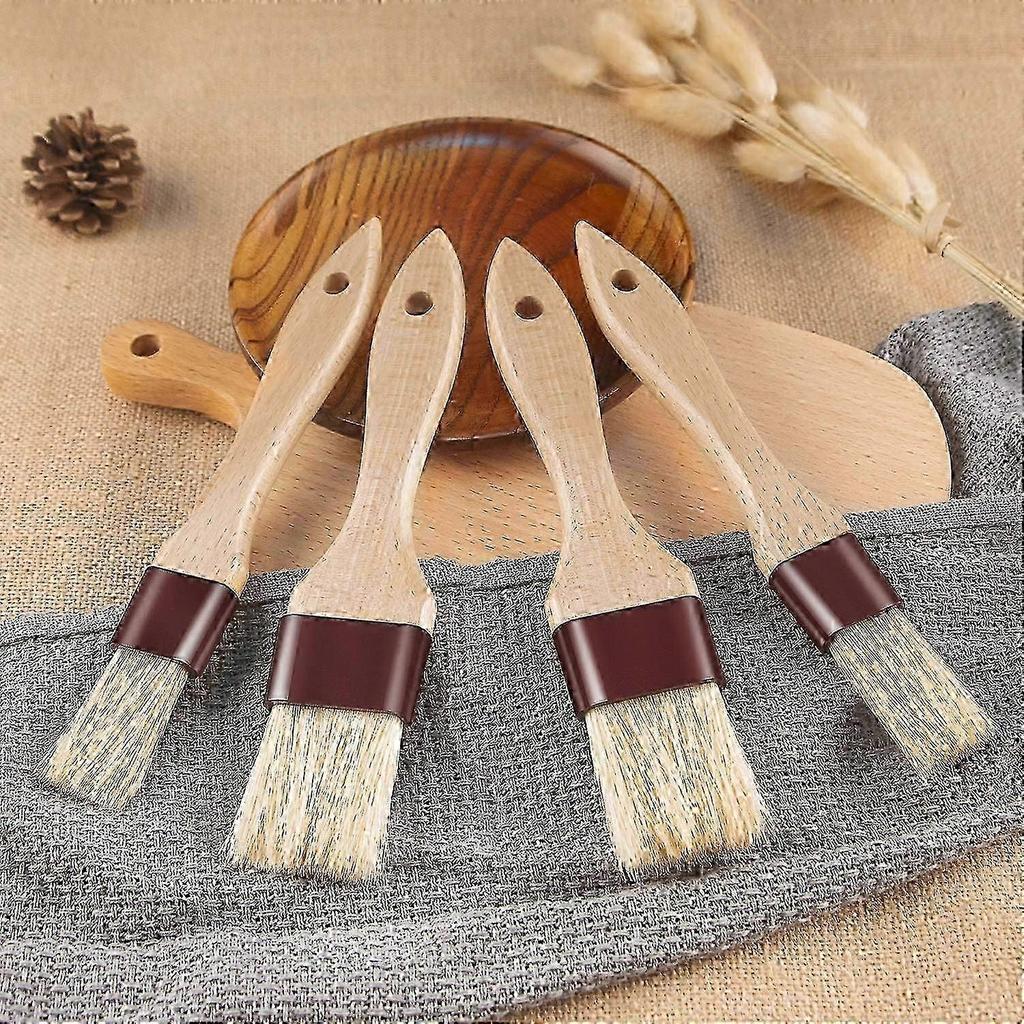 Pastry Brushes For Baking Basting Brush With Boar Bristle And Beech Hardwood Handles Culinary Oil Brush For Bbq Butter Grill Bbq Sauce Baster Marinade
