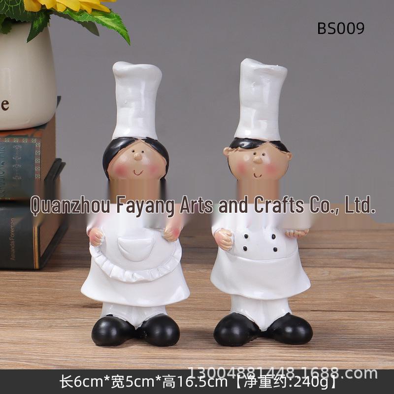 Modern Chef Resin Figurine: Stylish Kitchen & Dining Decor