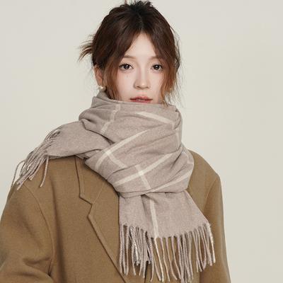 Ins Style Trend Linie Schal Damen Kaschmir Mode Eleganz Temperament Fransen Warmer Schal