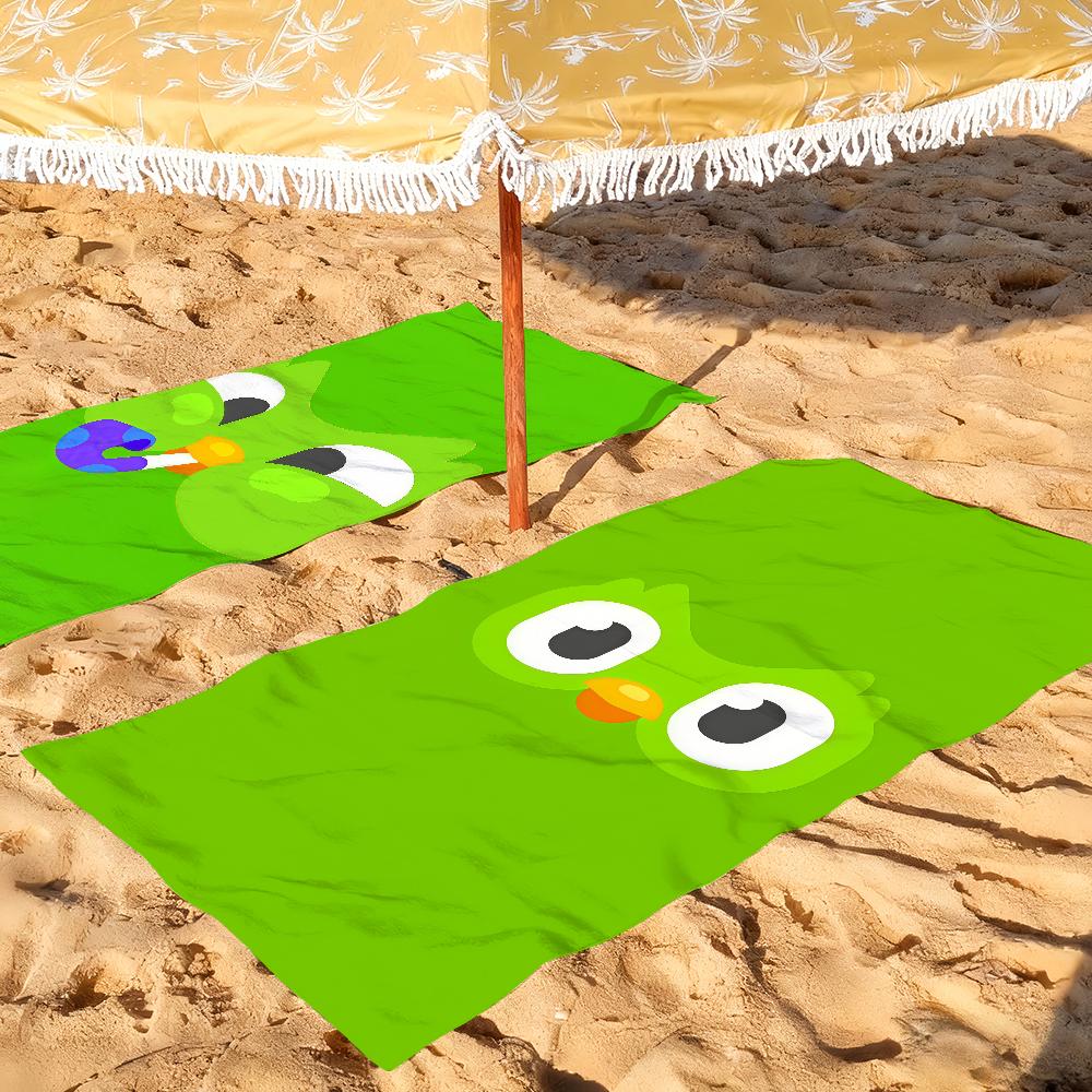 Cartoon D-Duolingo Towel Drying Bath Towel Applicable To Light Swimming Camping Yoga Beach Out