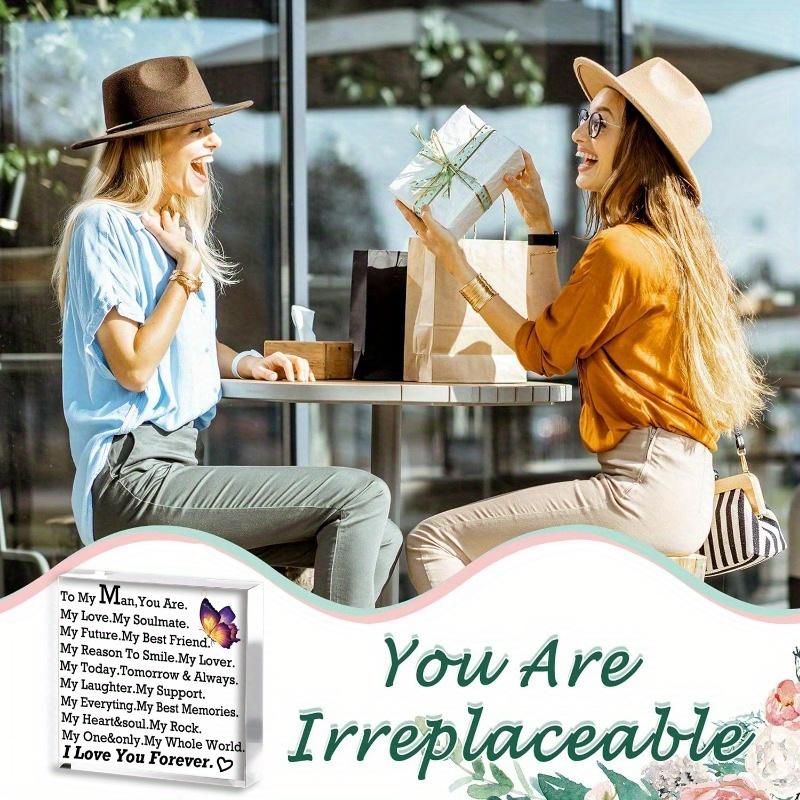 "I Love You" Acrylic Centerpiece. Anniversary, Birthday or Valentine's Gift for Him.