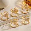 5Pieces Trendy Nail Opening Rings with Ocean Theme Nail Rings Stainless Steel Texture for Nail Accessories and Gifts