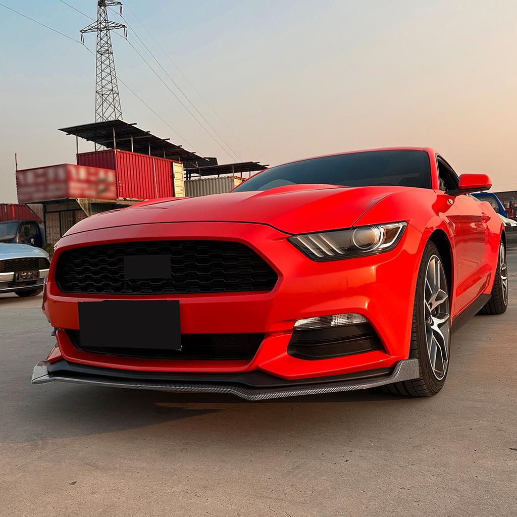 Car Front Bumper Lip Spoiler Diffuser Splitters Body Kit Aprons Cover Guard Trim For Ford Mustang MK6 2015 2016 2017