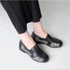 Shiz Madam Women S Wave Pattern Leather Slip On ShoeS A42341