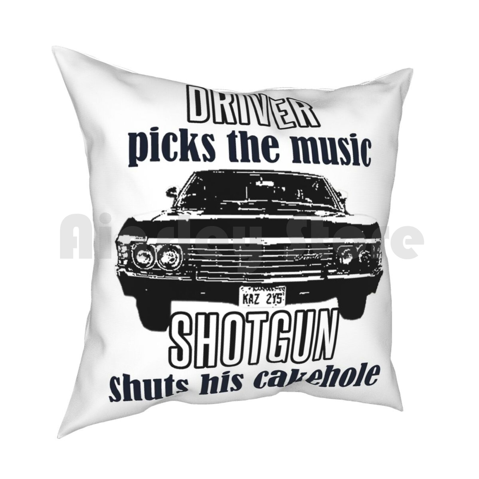 Driver Picks The Music Pillow Case Printed Home Soft DIY Pillow Cover Supernatural Spn Dean Winchester Sam Winchester 30x30cm 12x12in