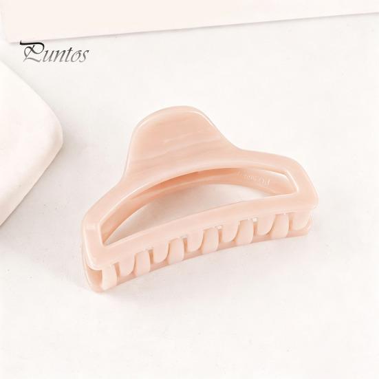 Non-slip Hair Clip Back Head Claw, Hollow Design Shark with Anti-slip Thick Claw Teeth, Lightweight Acrylic Shower for Long Macaron Color