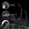 2 PCS Steering Wheel Cover, 15 Inches Crystal Diamond Bling Cover-Black