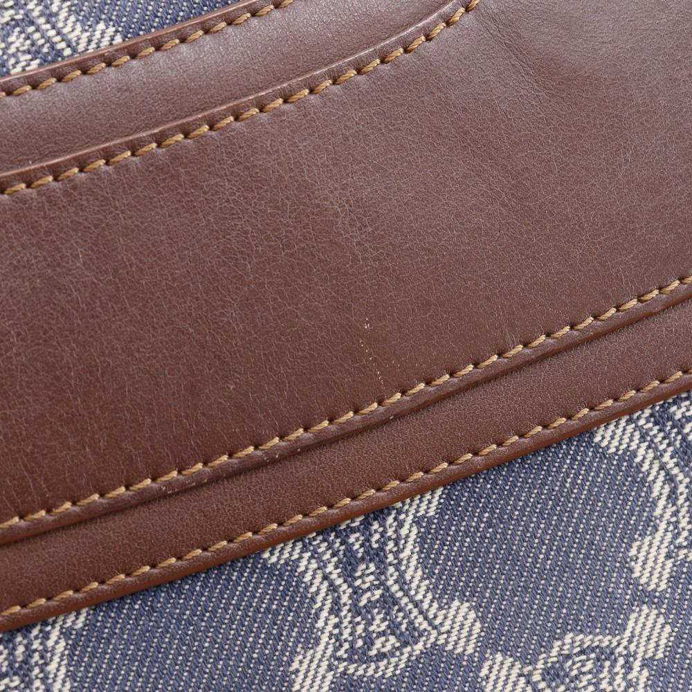 CELINE Boogie back Handbag Macadam Blue / Brown denim Women Used