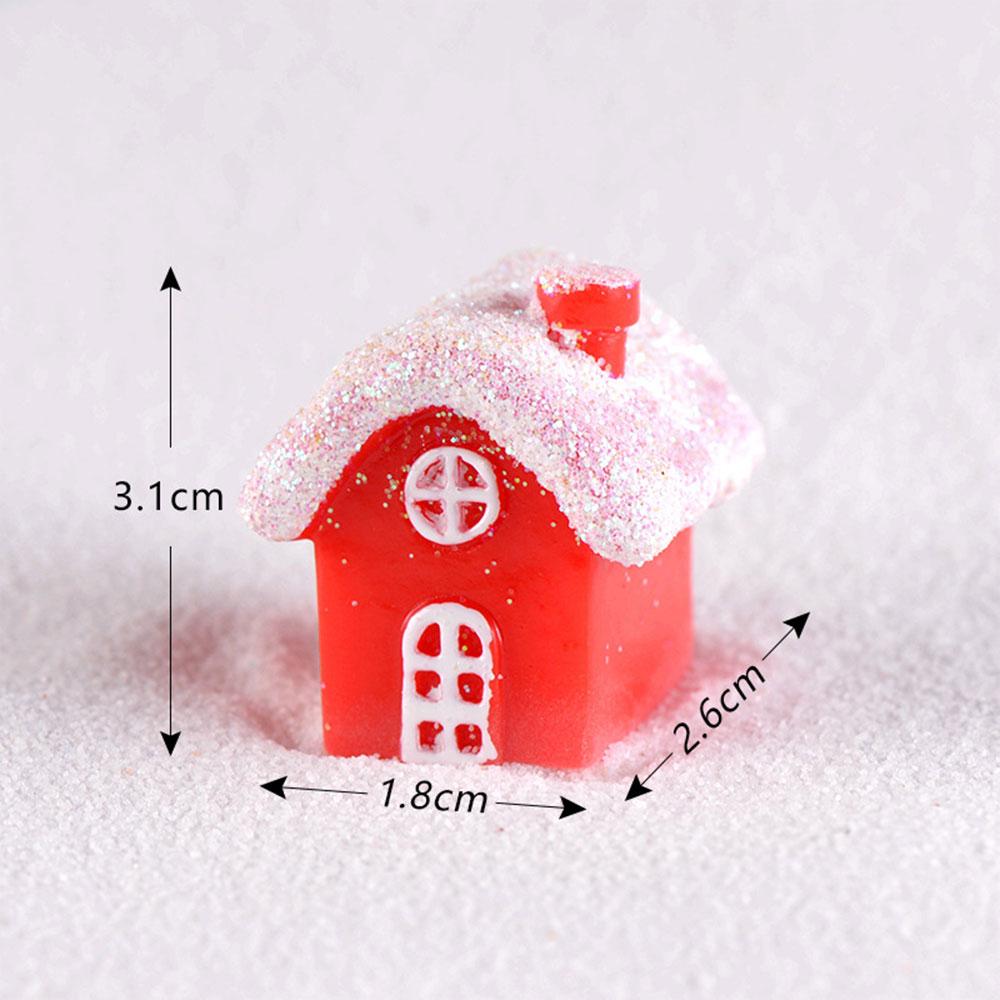 Christmas New Products Gifts Elk Snowman Santa Claus House Villa Creative Resin Micro Landscape Snow Cute Decoration Craft