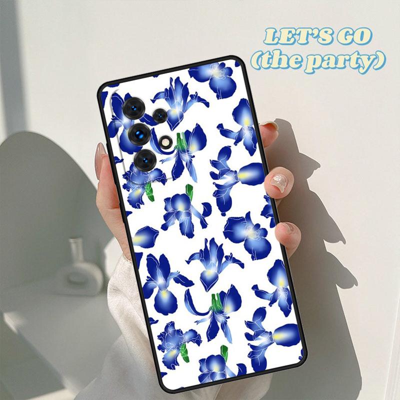 Blue Iris Flower phone case For Samsung Galaxy A42 A31 A40 A51 A71 A32 A80 A91 A52 A72 A73 A20e A21S A50 A70 A11 A12 Cover