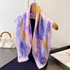 New Abstract Printing High-end Silk Scarf Simulation Silk Square Scarf Shawl Versatile Neck Small Square Scarf Headscarf Scarf Women