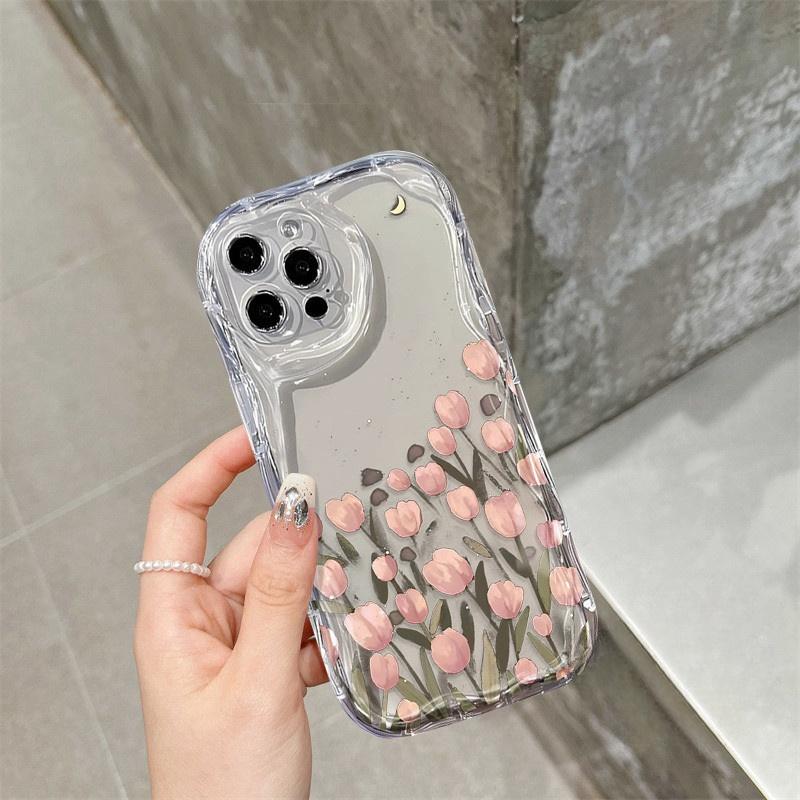 Pink Heart Tulip Flower Case For Infinix Note 40 30 Pro Zero 30 Hot 40i 30i 30 Play Smart 8 Tecno Spark 20 Cover Soft Capa