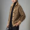 Women S V Neck Leopard Print Knit Cardigan Long Sleeve Casual Top