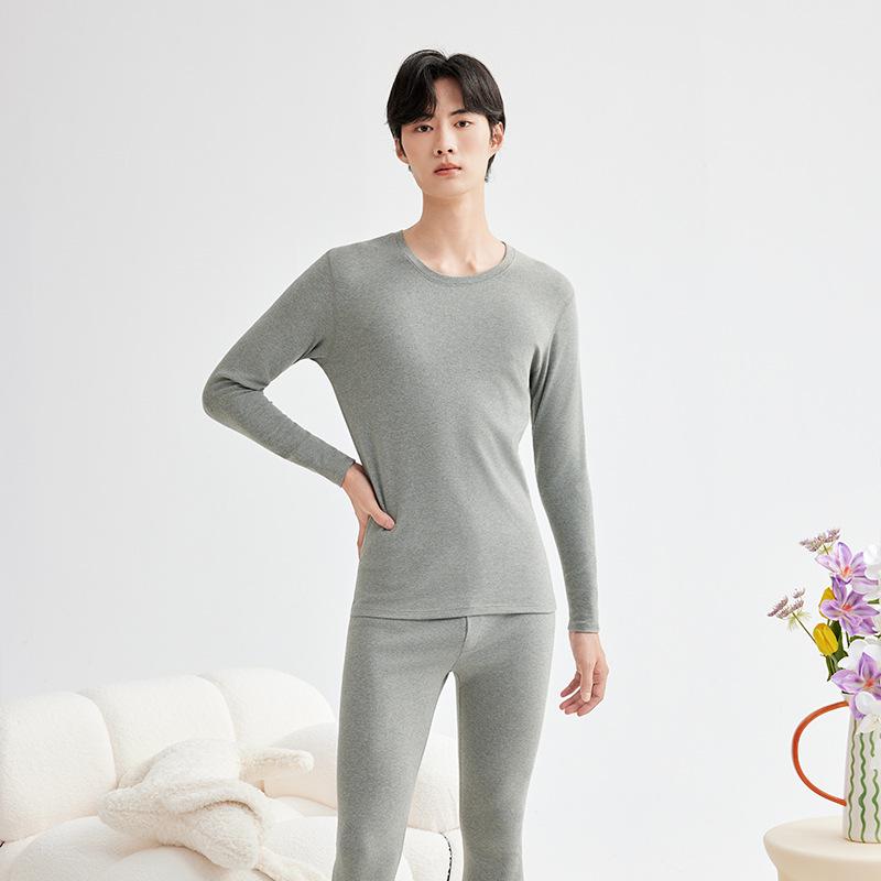 250g Verdickter Baumwoll-Thermo-Unterwäscheanzug für Herren & Damen - Warmer Herbst-Ober- und Unterteil
