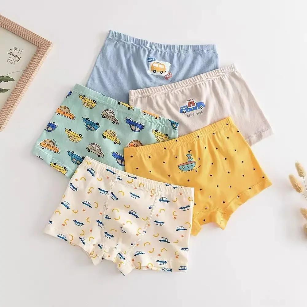 Coke Pear Jungen-Boxershorts aus Baumwolle – Mittelhohe Unterwäsche für Schüler und Kleinkinder