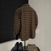 Retro Plaid Shirt Men's Spring and Autumn Handsome Japanese Style Long-sleeved Shirt Underwear Jacket