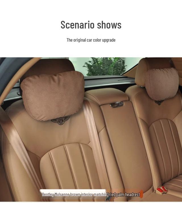 Mercedes S-Class Perforated Headrest & Lumbar Support Pillows - Comfortable, Breathable Pair