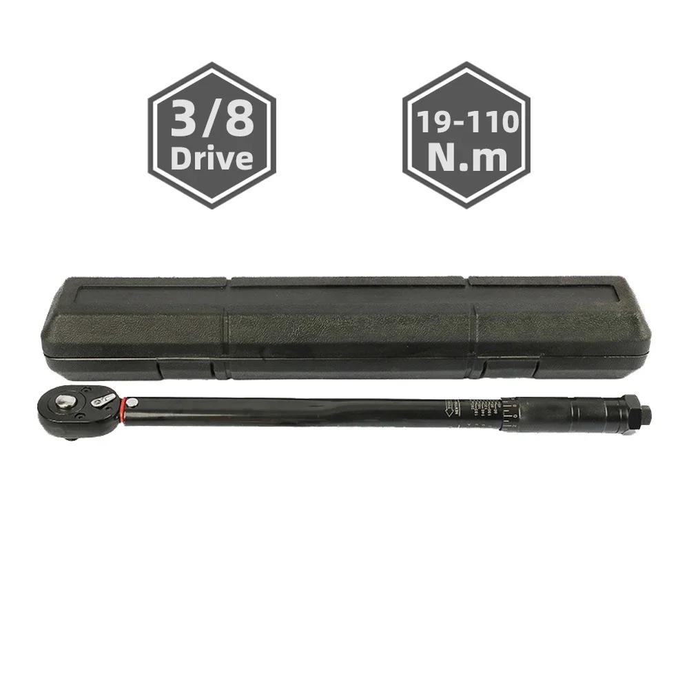 Динамометрический ключ 19-110 Н·м 3/8   Квадратный привод Предустановленный Велосипедный Динамометрический Ключ Двусторонний Храповик Автомобильный Велосипедный Автомобильный Ручной Инструмент