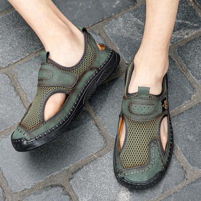 Super Light Summer Men's Green Casual Mesh Breathable Shoes  Mesh Outdoor Men Sneakers Cushion EVA Man Footwear Plus Size 38-48