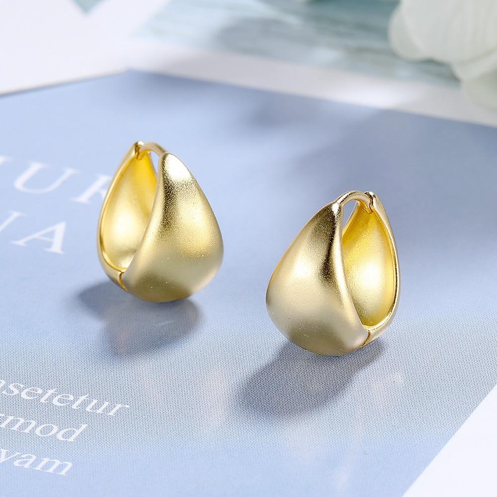 Cercei Retro Premium Earrings S925 Sterling Silver Gold Plated 1.6cm Elegant Simple Stud Earrings Women's Fashion Jewelry