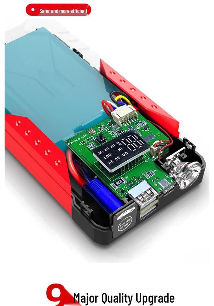 12V Car Emergency Jump Starter - Vehicle Battery Booster Device