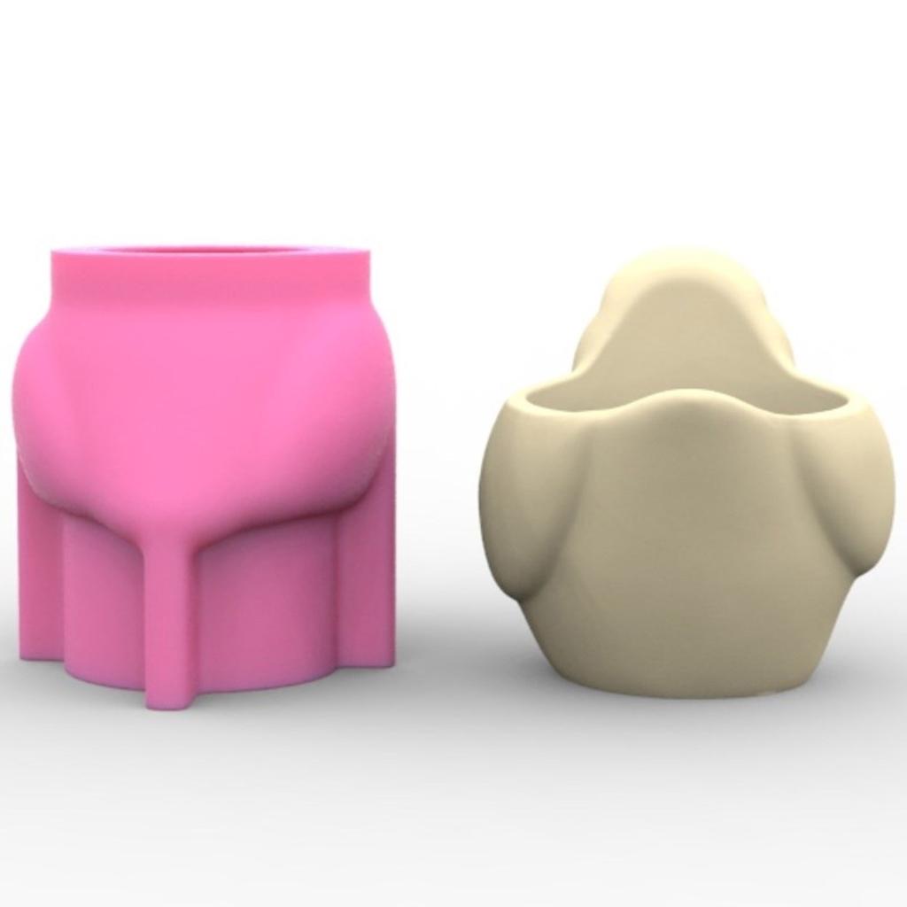 Creative Bird Shaped Cement Planter Silicone Mold for Flower Pots Pen Holder Casting Mold for Garden Decoration