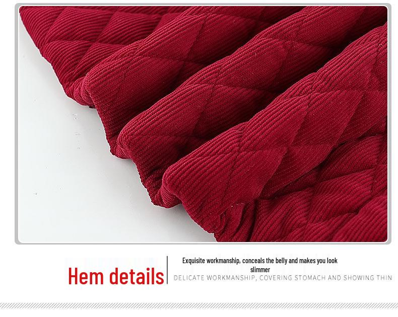 Veste d'hiver doublée de velours grande taille pour femme - Manteau chaud en coton pour mamie