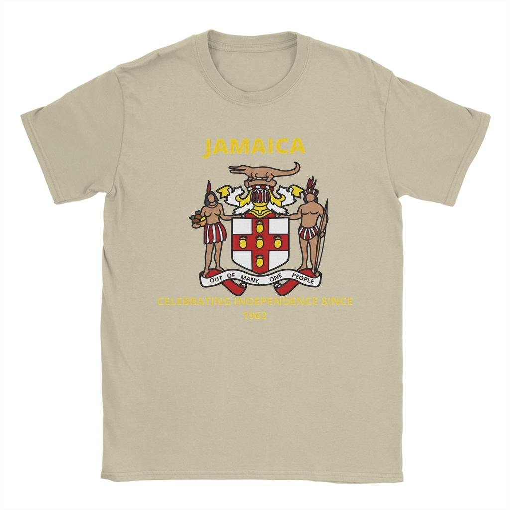Unisex T Shirt Jamaica Coat Of Arms   TShirts Harajuku  Summer Tee Shirt Vintage Cotton Clothes Gift Idea