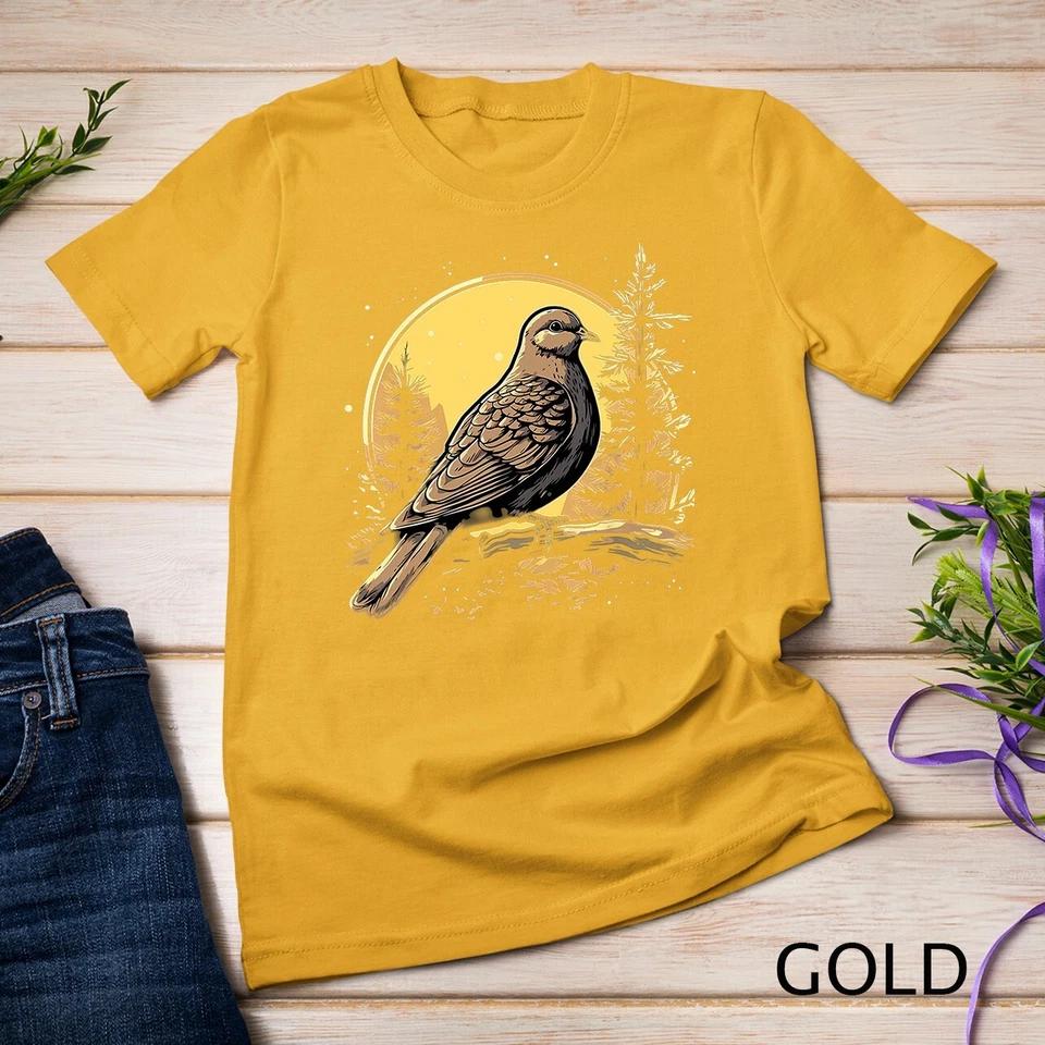 Retro Style Mourning Dove T-Shirt Unisex T-shirt 4 S