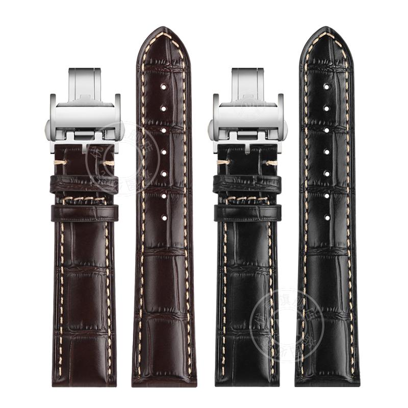 Curea de ceas din piele de vacă clasică 19MM 20MM 21MM pentru colecția Longines Masters L3 L4 L2.628/L2.673 Cureaua de ceas cu cataramă fluture