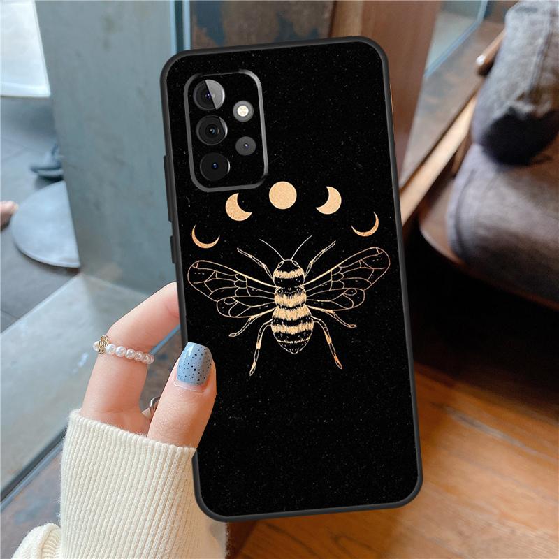 Bee Art Print Cute Cartoon Floral Case For Samsung Galaxy A54 A34 A14 A15 A13 A53 A16 A26 A36 A56 A12 A22 A32 A52 A06 A35 A55