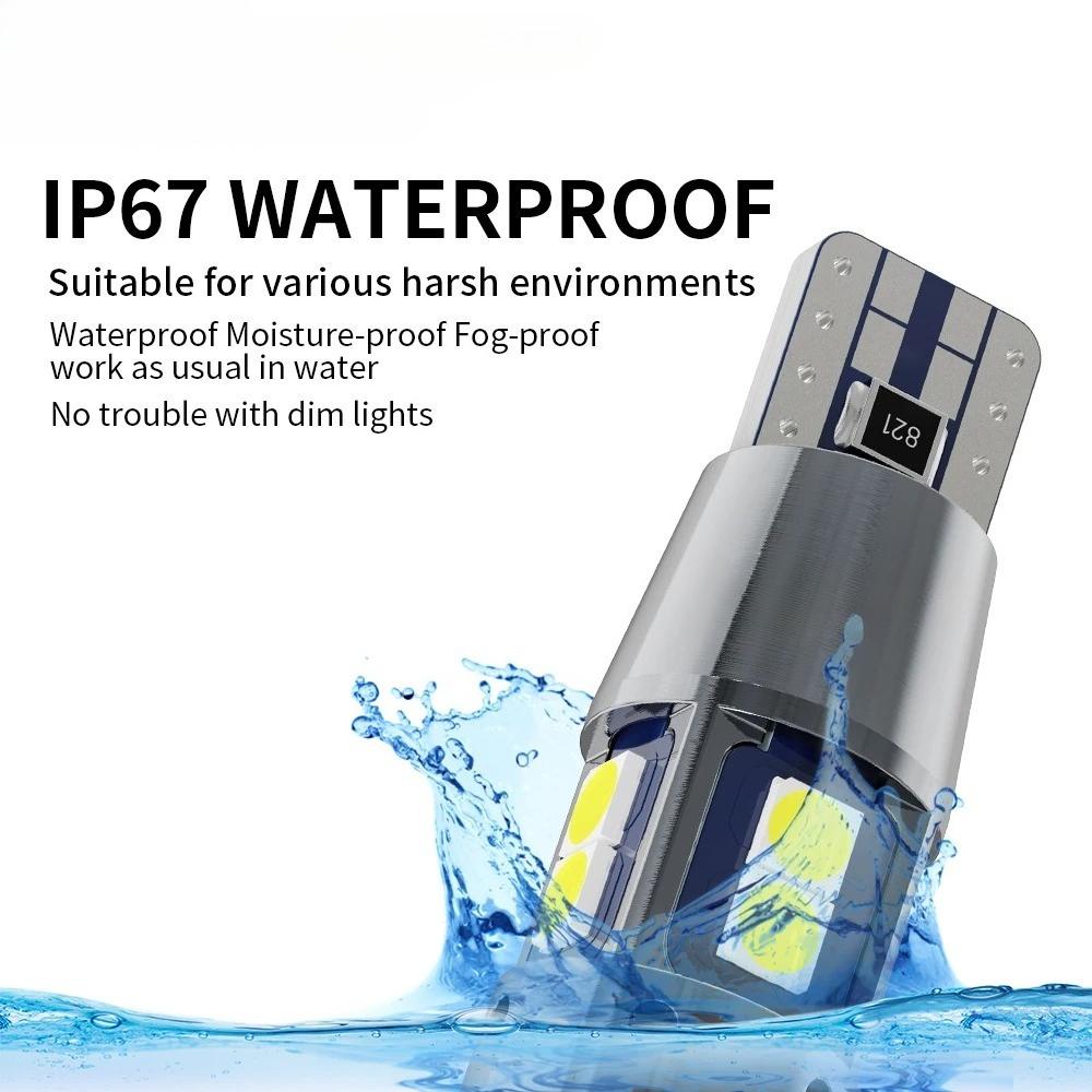 2PCS T10 W5W LED Bulb Super Bright 3030 10SMD Canbus Car Interior Light Instrument Map Dome Parking Light Auto Signal Lamp 6000K