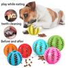 Dog Toy Ball Interactive Rubber Balls Puppy Chewing Toys Pet Tooth Cleaning Ball Cats Pets Food Treat Feeder Silicone Balls Toy