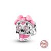 GlowintheMatte Black Skull Charm copper Pumpkinhead Charm Bead Compatible With 3mm Authentic Bracelets Womens Do It Yourself Fine Jewellery Gift Ho