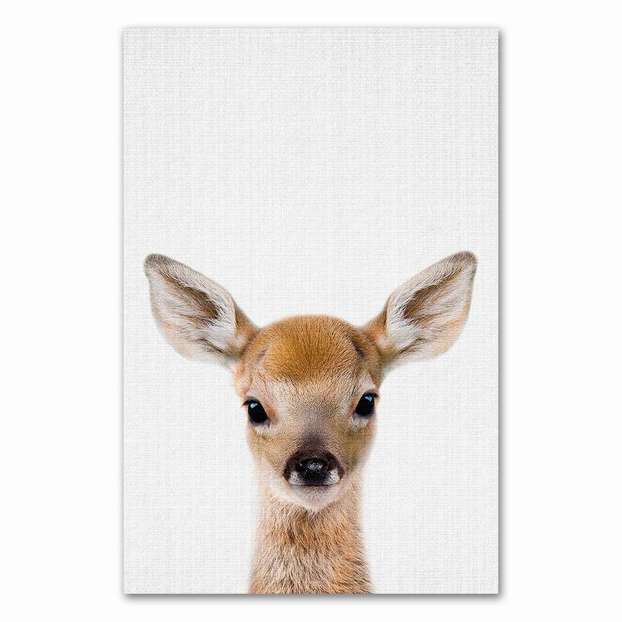 Giraffe Bunny Elephant Canvas Child Poster Nursery Wall Art Picture Print Forest Animal Painting Nordic Kid Baby Bedroom Decor