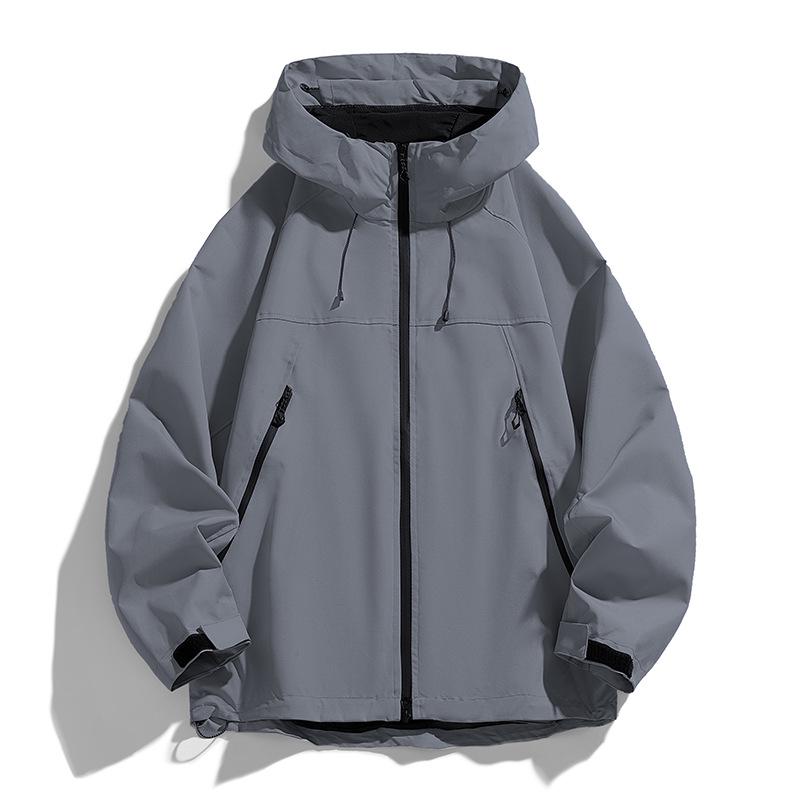 Unisex Color Block Windproof Jacket for Outdoor Sports and Mountaineering