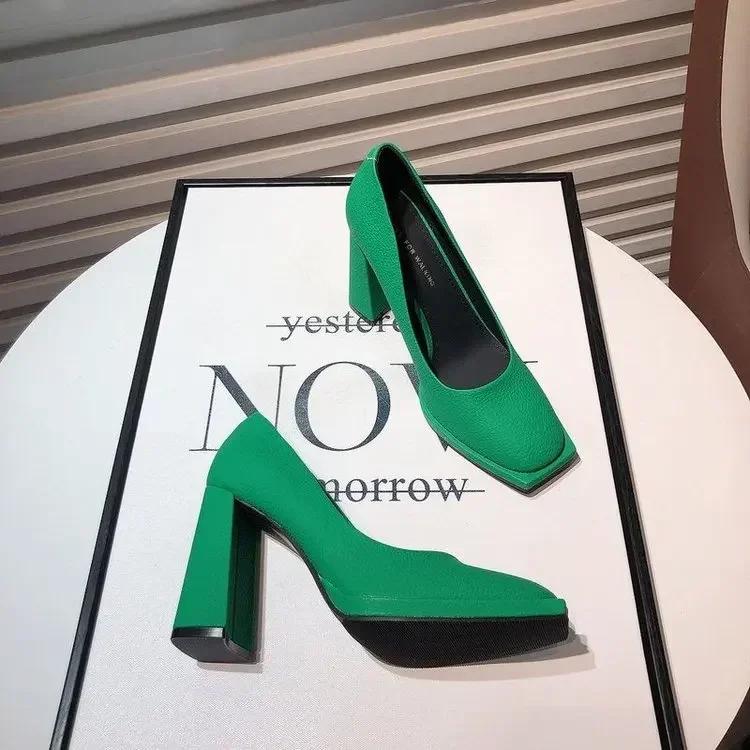 2025 Spring Designer Women Pumps Fashion Shallow Slip On Shoes Ladies Comfort Outdoor High Heel Office Lady