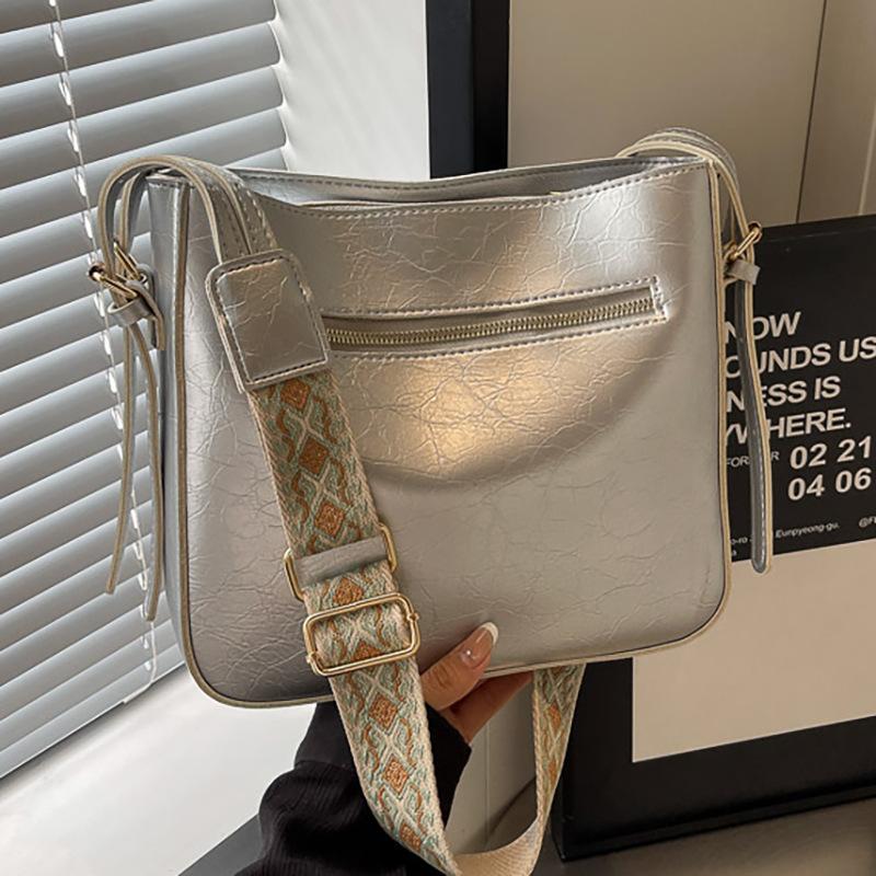 Wide Shoulder Strap Messenger Bag Women's New Fashion Versatile Shoulder Bag