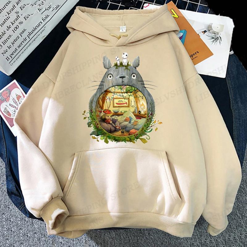 Japanese Anime Totoro Hoodie Unisex Fashion Hoodie Women Sweats Spirited Away Hoodies Boy Coats Graphics Unisex's Hoodie Sweatshirt