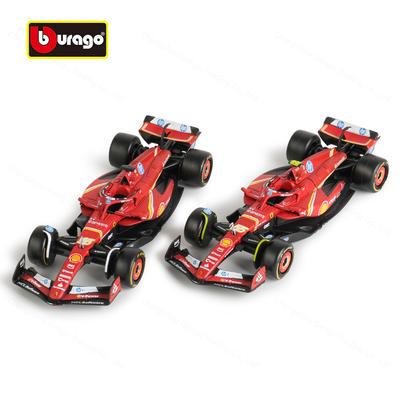 Bburago 1:43 Ferrari 2024 SF24 #16 #55 Samochód Wyścigowy F1 Formuła Statyczna Symulacja Metalowy Model Diecast