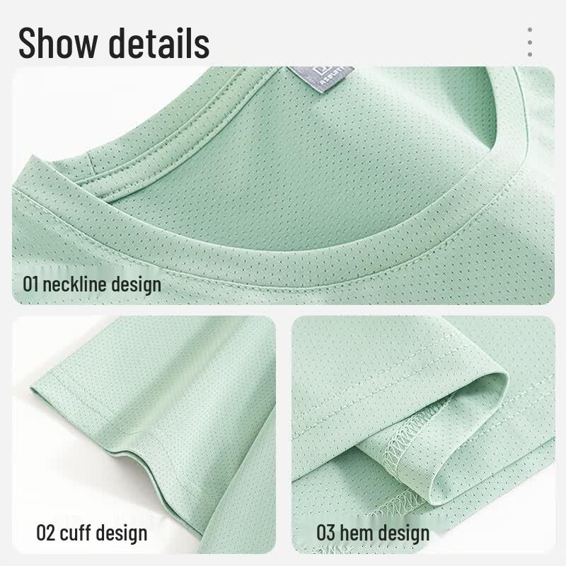 Jeanswest Men's Ice Silk Quick-Dry Loose Fit T-Shirt