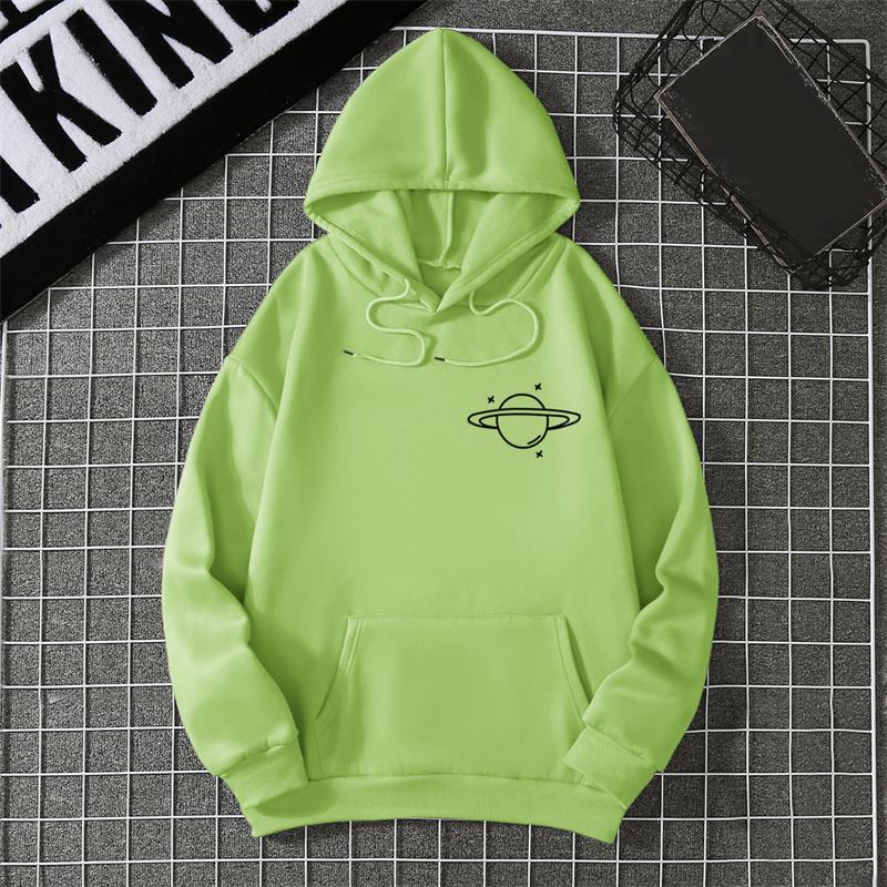 

2026 Winter New Women s Hoodie High Street Unisex style Double Pockets Sweatshirts Outerwear Plus-Size Women s Clothing CYXX248 L зелений