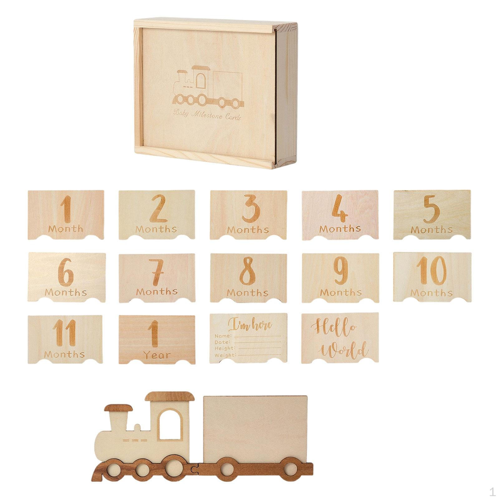 

Wooden Baby Milestone Photo Frame Nursery Decor Unique Photography Accessories for Mom Gift Boy