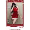 Xianyi Erotic Underwear Pure Desire Christmas Uniform Sexy Passion Free Breast Cheongsam New Year's Robe Set S5