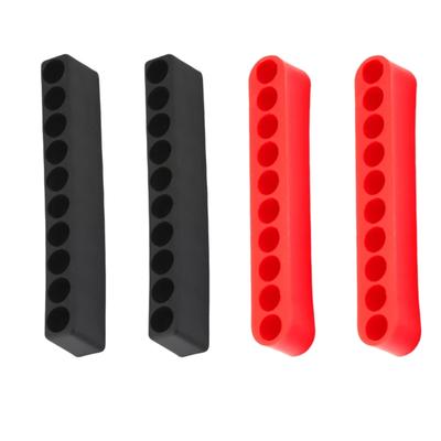 4 Stück Bohrer-Aufbewahrungsleisten für 1/4" Sechskantwerkzeug 10-Schlitz-Design Werkstattzubehör-Organizer