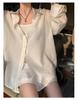 Women's Loose Casual Sports Set: Thin Sun Protection Long Sleeve Shirt & Wide Leg Shorts - New Korean Summer Style