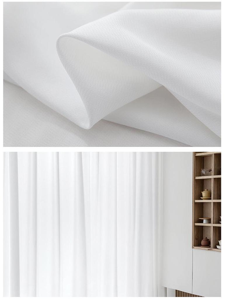 Nordic Semi-Shading Heat Insulation Gauze Curtain: Light-Filtering, Privacy-Ensuring for Living Room & Balcony.