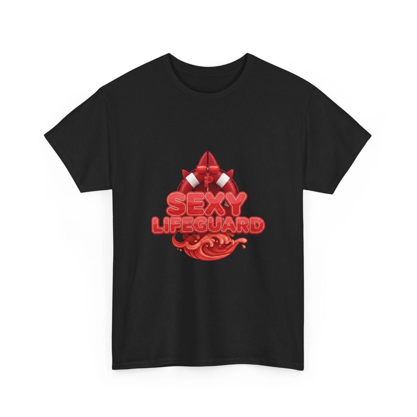 Sexy Lifeguard T-Shirt | Retro Red Lifeguard Gift Graphic Swimming/Beach Shirt 2XL