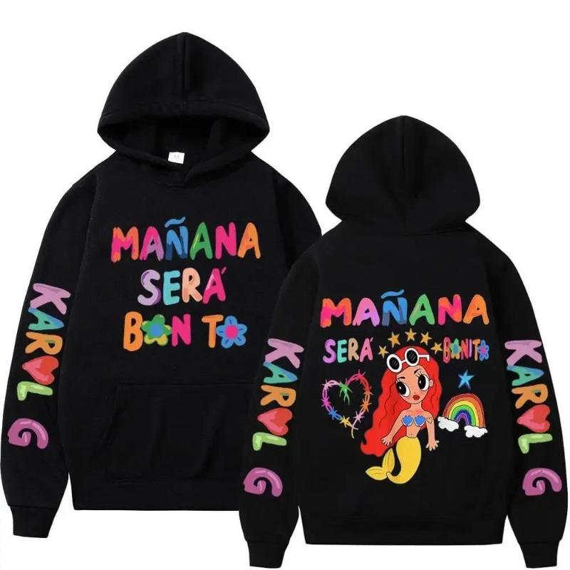 Female Singer Karol G Hoodies Manana Sera Bonito Printing Sweatshirt Unisex Autumn Winter Fleece Tops Male Sudaderas